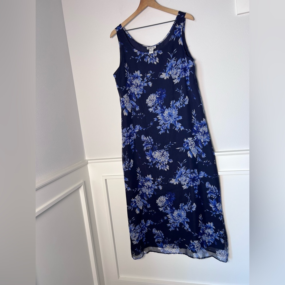 Robbie Bee Navy Floral Maxi Dress